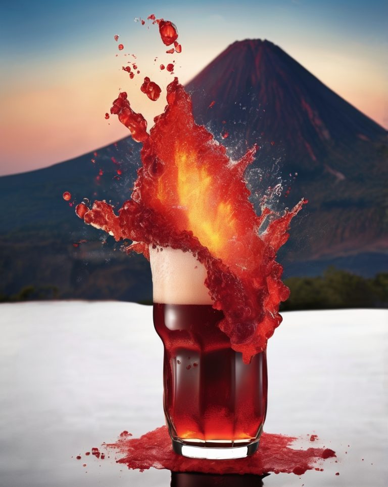 SDXL_10_a_volcano_that_is_exploding_releasing_red_beer_and_fil_0